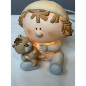 Vintage Bumpkins Nursery Table Lamp Night Light Fabrezio ROC Great 80's